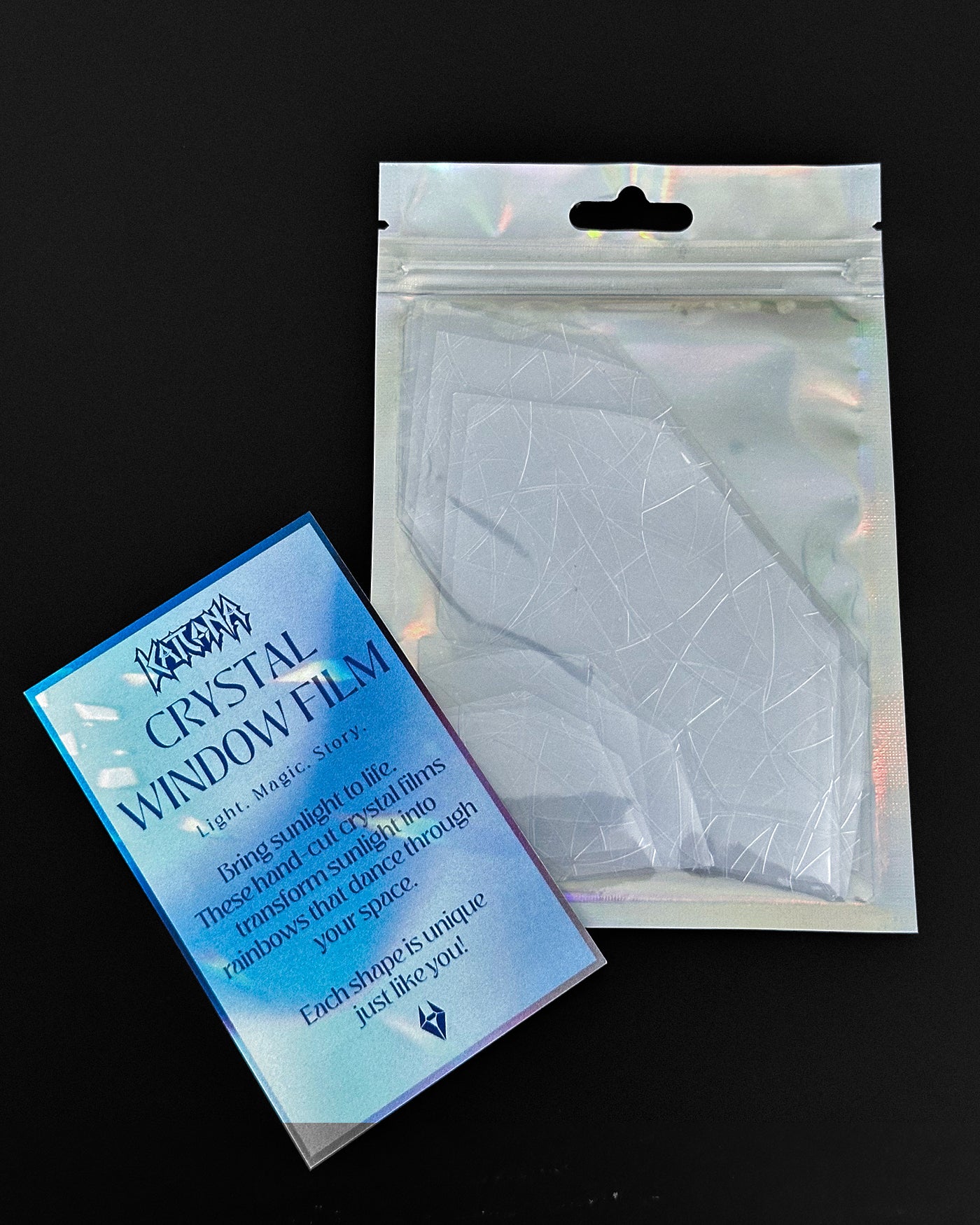 Window crystal film with instruction