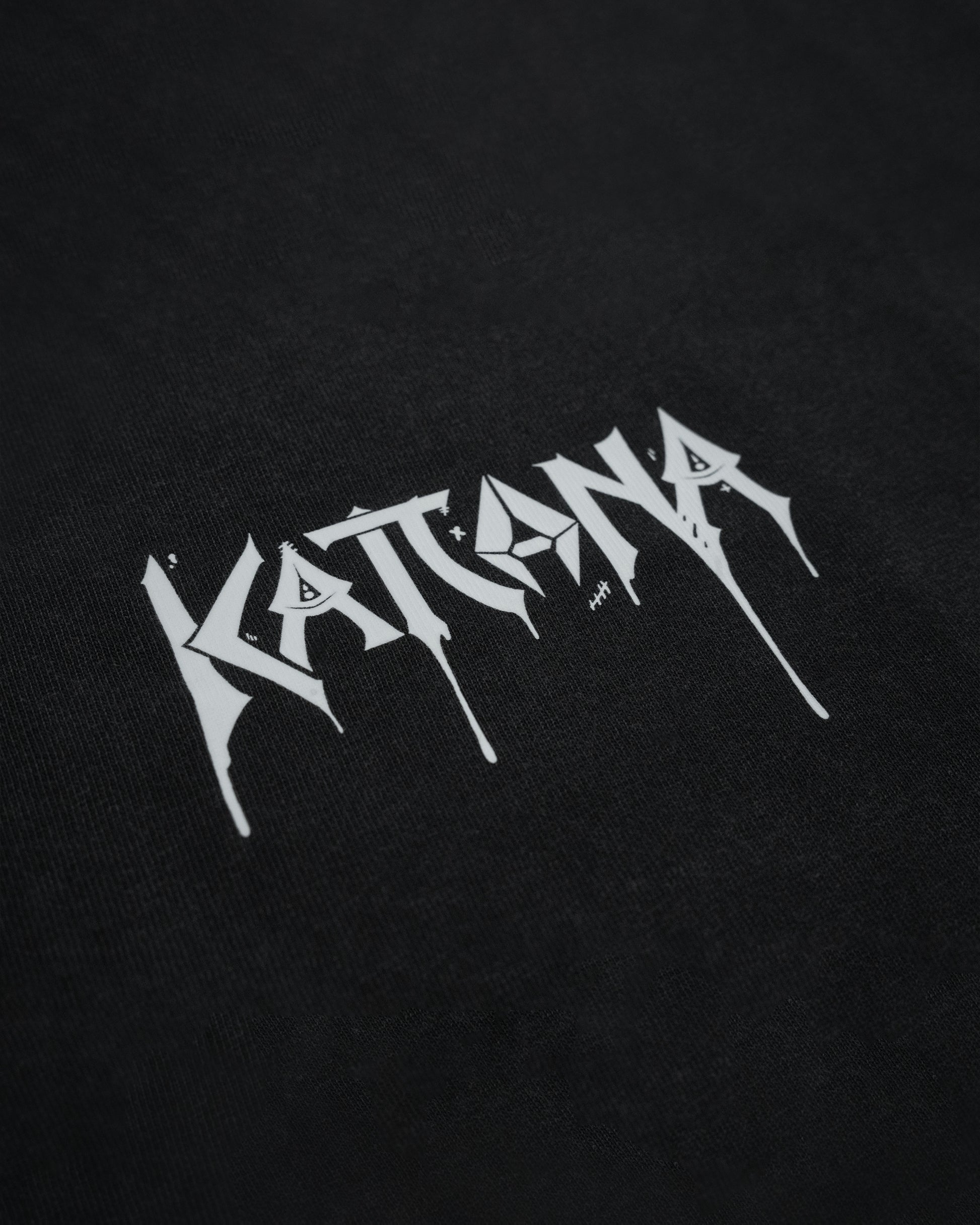 White 'KATTANA' logo on a black background